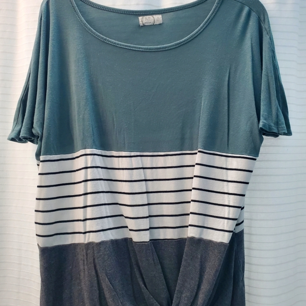 Maurices: med short sleeve casual top cinched on one side at bottom